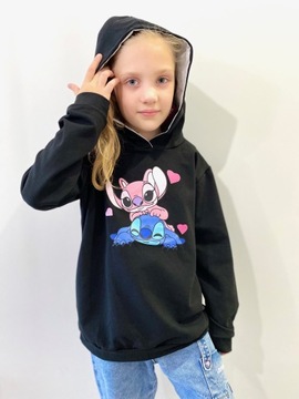 Bluza dziecięca dziewczęca LILO i STITCH 134 kolor czarny, polska