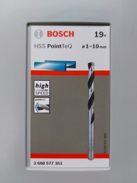 ZESTAW 19 wierteł do stali, metalu, tworzyw i drewna BOSCH HSS POINTTEQ
