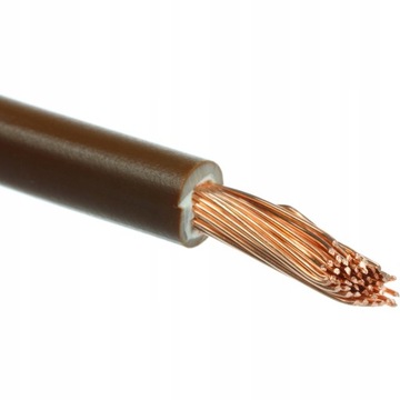 Przewód giętki linka LGY 1,5 mm2 jednożyłowy Brąz