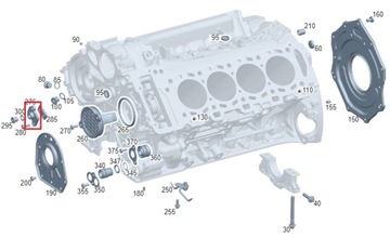 MERCEDES M112 M113 M176 M177 M178 ZÁSLEPKA TĚSNĚNÍ PŘEVODOVKY OJNICE OE
