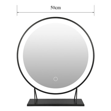 КРУГЛОЕ ЗЕРКАЛО ДЛЯ МАКИЯЖА 3 ЦВЕТА СО СВЕТОДИОДНОЙ ПОДСВЕТКОЙ 50*50 СМ