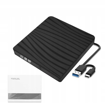 Przenośny napęd CD do nagrywania TYPE-C/USB3.0 DVD-RW Zewnętrzny napęd CD do notebooka