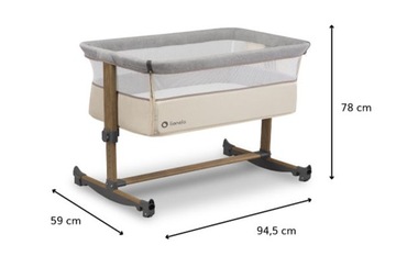 Lionelo Leonie Бежевый Песок Серый приставная кровать