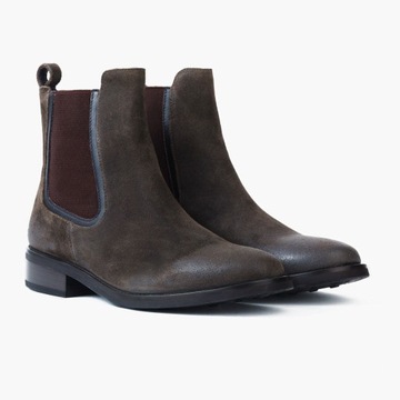 THURSDAY Men Dark Olive Suede Duches