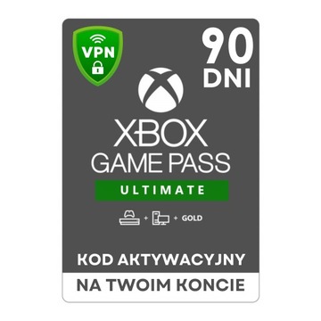 SUBSKRYPCJA XBOX GAME PASS ULTIMATE 3 MIESIĄCE / 90 DNI KOD KLUCZ 3X30 VPN