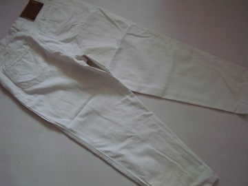 SPORTOWE białe spodnie ala jeansy GARDEUR r.36