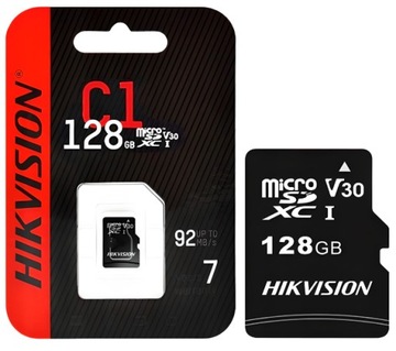 Karta microSD Hikvision 128Gb do kamer IP 92Mb/s