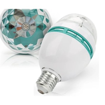 Żarówka LED Mini Party disco obrotowa 360° dyskoteka światło E27 3W