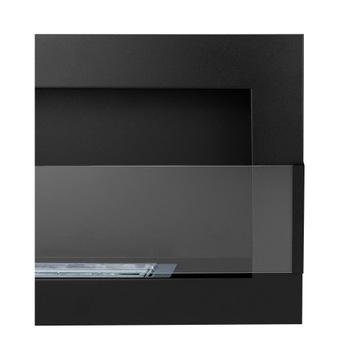 Biokominek 650x400 czarny szyba Biopaliwo 1L lejek