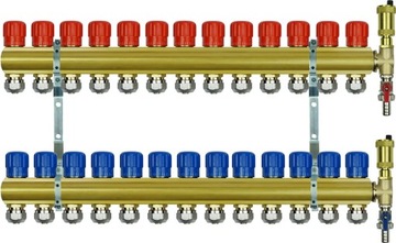 ROZDZIELACZ DO C.O. 13 OBWODY + ZŁĄCZKI PEX 16