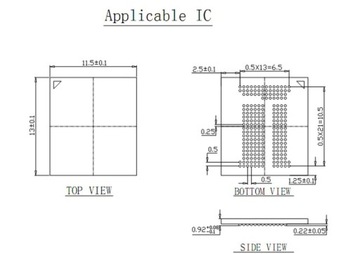 EMMC EMCP BGA221 -> PDIP v2.5 RT809H ZIF-адаптер