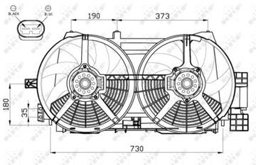 NRF 47556 VENTILÁTOR CHLAZENÍ MOTORU