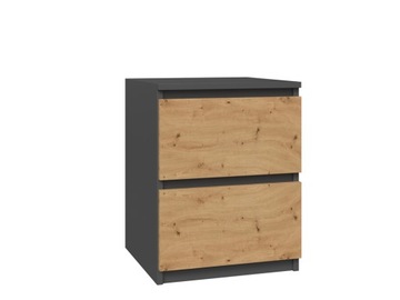SZAFKA NOCNA 40 cm KOMODA STOLIK SZUFLADY SYPIALNIA MEBLE ANTRACYT ARTISAN