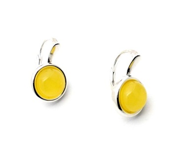 СЕРЕБРЯНЫЕ СЕРЬГИ С ЯНТАРЕМ