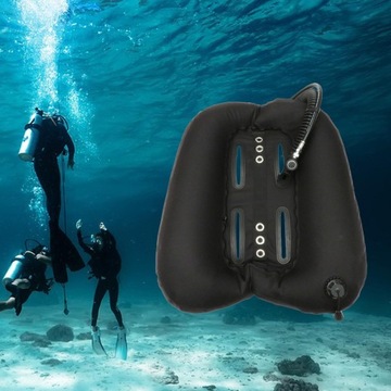 Zbiornik do nurkowania z rurką Donut Wing Tank 45 funtów Trwałość Akcesoria Dobry Czarny