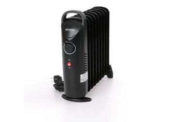 ЭЛЕКТРИЧЕСКИЙ МАСЛЯНЫЙ РАДИАТОР, ЧЕРНЫЙ ТЕРМОСТАТ С РЕБЕРАМИ, 900 Вт, компактный