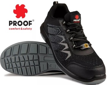 WYGODNE Buty męskie robocze ochronne PÓŁBUTY KAPS9 S1PS czarne 41