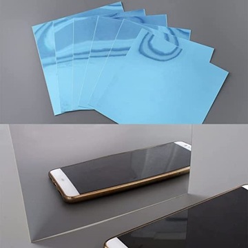 10x SAMOPRZYLEPNA PŁYTKA LUSTRZANA NAKLEJKA LUSTRO NA ŚCIANĘ KWADRAT ZESTAW