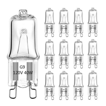 ŻARÓWKA ŻARNIK HALOGEN HALOGENOWA G9 40W 230V 12 Szt., Kapsułka, Halogenowe