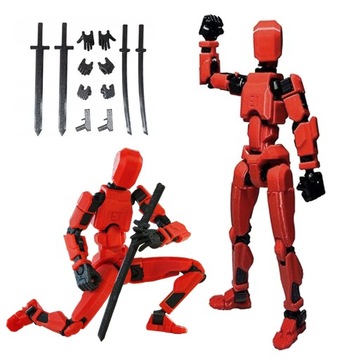 t 13 figura akcji figurki złącze ruchome zabawki diy robot wieloprzegubowy