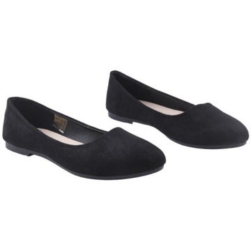 Black Ballerinas Женская обувь вставлена ​​плоская плавная эко -лицевая вставка