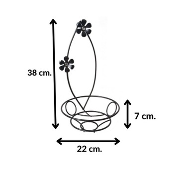 Металлическая настенная подставка для цветов с жемчужиной