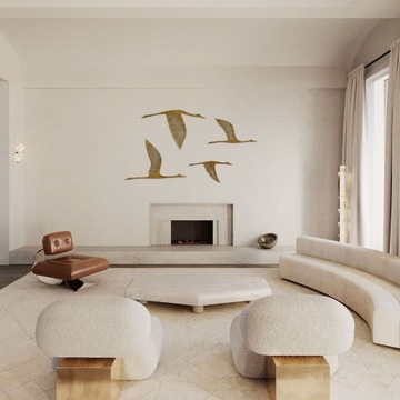 Большое деревянное украшение для гостиной BIRDS