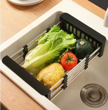 Кухонная корзина для сушки, телескопическая корзина для мойки, для фруктов, овощей и посуды