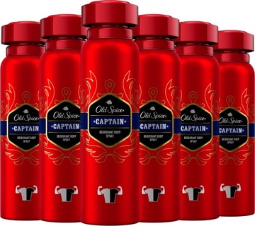 Дезодорант-спрей Old Spice Captain 6 x 150 мл