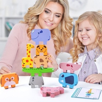 ДЕРЕВЯННЫЕ БЛОКИ ЖИВОТНЫЕ ОБРАЗОВАТЕЛЬНАЯ ЗАГАДКА МОНТЕССОРИ