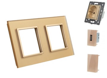 LIVOLO ŁADOWARKA USB + ZAŚLEPKA + GNIAZDO + RAMKA