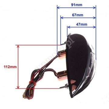 ЗАДНИЙ ФОНАРЬ ОВАЛЬНЫЙ CHOPER CRUISER CUSTOM DRAG