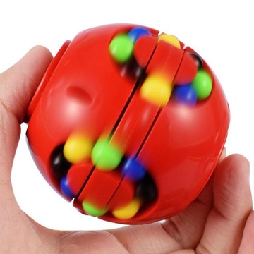 Rotating Magic Bean Fingertip Gyroscope Toy Red