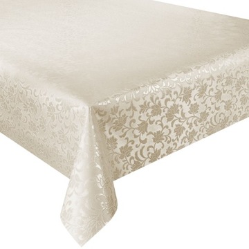 Cerata na Metry Obrus Ceratowy na Wymiar Beżowy Kwiaty 220x140 cm