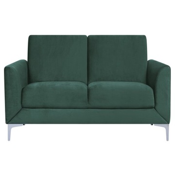 Sofa 2-osobowa welurowa zielona FENES