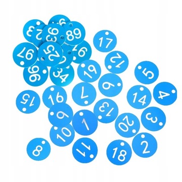 100x переносная бирка с номером 1-100 для ключей