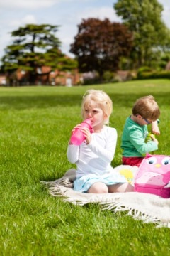 LittleLife Детская бутылка для воды 400 мл - с трубочкой, Тритан, Желтый Сафари