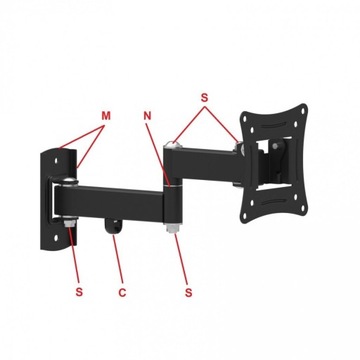 ПРОЧНЫЙ МОНИТОР или ДЕРЖАТЕЛЬ ДЛЯ ТВ ТВ 22, 24, 27, 29, 32 дюйма ПОВОРОТНЫЙ