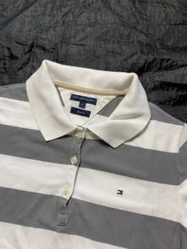 Tommy Hilfiger EXTRA ORYGINALNE POLO W PASKI /M