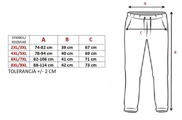 3/4 DAMSKIE SPODNIE DRESOWE RYBACZKI MODNE i WYGODNE ROZMIAR 6XL/7XL
