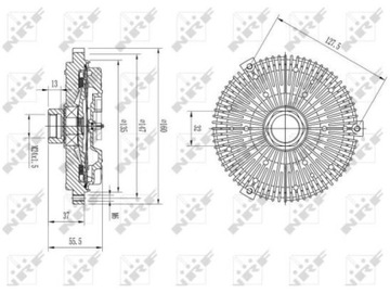 SPOJKA VENTILÁTOR BMW 5 E34 2.4 2.5 88-96 OPEL OMEGA B 94-03