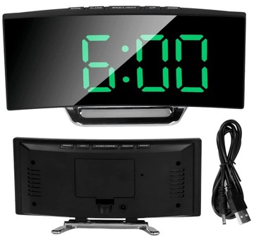 ZEGAR CYFROWY ELEKTRONICZNY BUDZIK LED Z ALARMEM