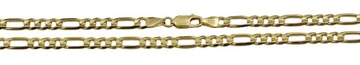 Łańcuszek Złoty Męski Figaro 4,70 Pełny Diamentowany pr 585 Grawer Gratis
