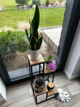 Металлическая подставка для цветов 34х34х69, промышленная подставка-чердак