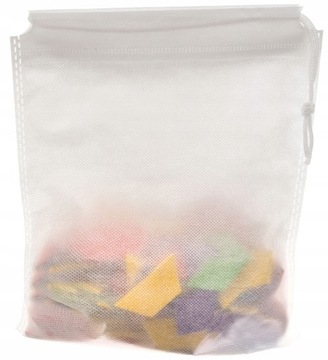 PUZZLE DREWNIANE KLOCKI MOZAIKA MONTESSORI KOLORY KSZTAŁTY UKŁADANKA WOREK