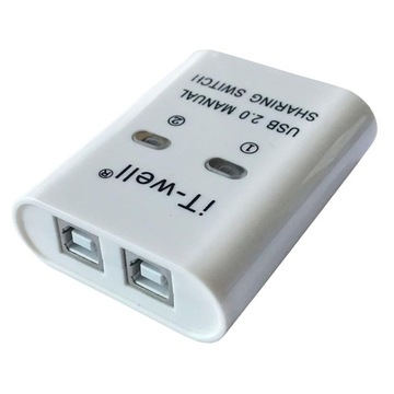 Portable 2 in 1 Out Splitter USB Printer Sharing