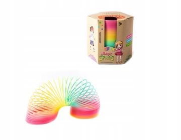 KOLOROWA SPRĘŻYNA MAGICZNA ZABAWKA 10CM GADŻET