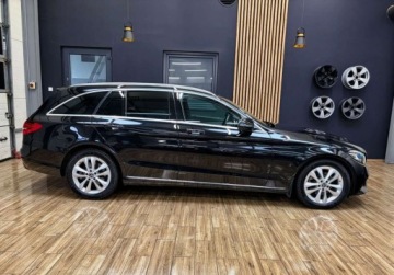 Mercedes Klasa C W205 Kombi Facelifting 2.0 220d 194KM 2018 Mercedes-Benz Klasa C 220d KAMERA 9G-TRONIC bezwypadkowy SKORA automat, zdjęcie 33