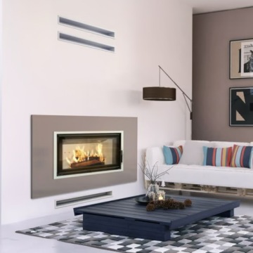 Каминная вентиляционная решетка LUFT 90X600 METAL BLACK для камина 9x60