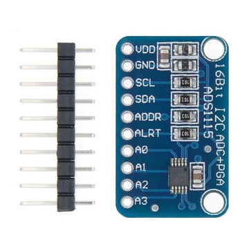 PRZETWORNIK ANALOGOWO CYFROWY ADS1115 16-bit 12C 4